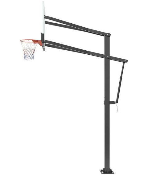 Баскетбол: Баскетбольная стойка стационарная UNIX line B-Stand-PC 72"x42" R45 H230-305 см фотографии