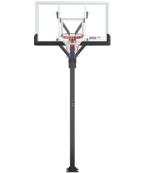 Баскетбол: Баскетбольная стойка стационарная UNIX line B-Stand-PC 72"x42" R45 H230-305 см фотографии