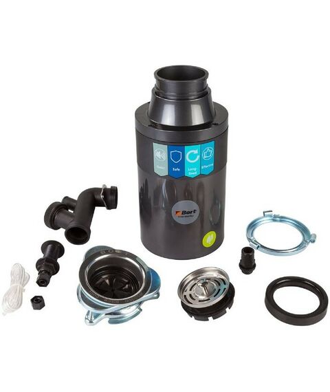 Прочая встраиваемая техника: Измельчитель пищевых отходов Bort TITAN 4000 Plus 560 Вт, 3 ступени, 4.2 кг/мин, 90 мм фотографии