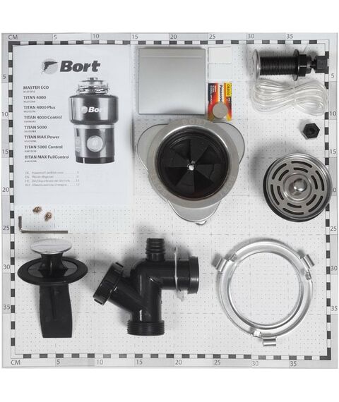 Прочая встраиваемая техника: Измельчитель пищевых отходов Bort TITAN 5000 Control 560 Вт, 3 ступени, 5.2 кг/мин, 90 мм фотографии