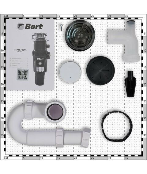 Прочая встраиваемая техника: Измельчитель пищевых отходов Bort TITAN 7000 780 Вт, 3 ступени, 3.2 кг/мин, 90 мм фотографии