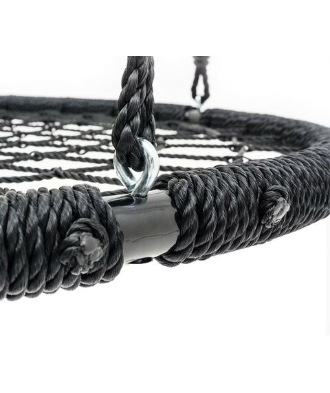 Детские спортивные комплексы: Качели-гнездо подвесные UNIX Kids Black 120 фотографии