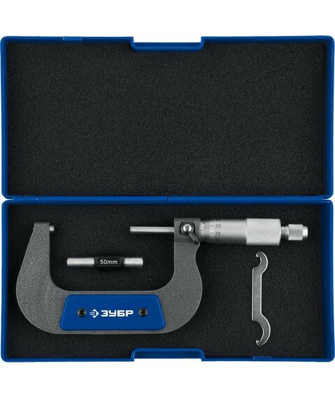 Микрометры: Гладкий механический микрометр Зубр Профессионал МК 75 50 - 75 мм [34480-75] фотографии