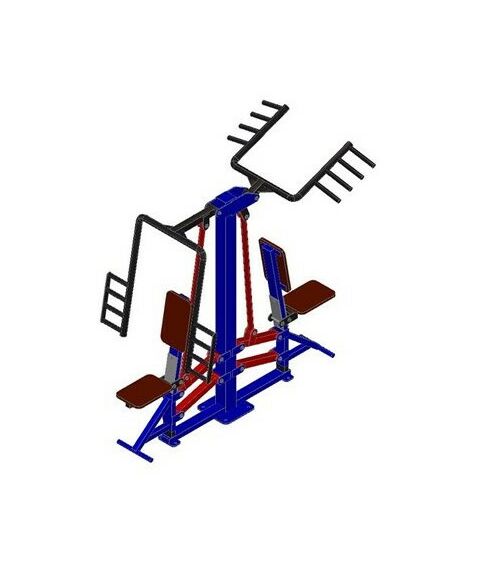 Уличный тренажер верхняя тяга, жим от груди с регулировкойAVU061 фотографии