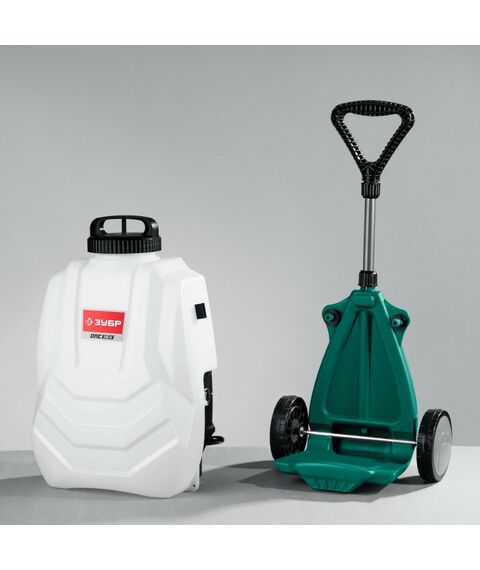 Аккумуляторный опрыскиватель Зубр ОПС-16К 16 л, колеса фотографии