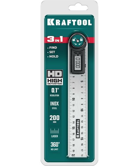 Электронный транспортир-угломер KRAFTOOL DPM-20 200 мм [34682] фотографии