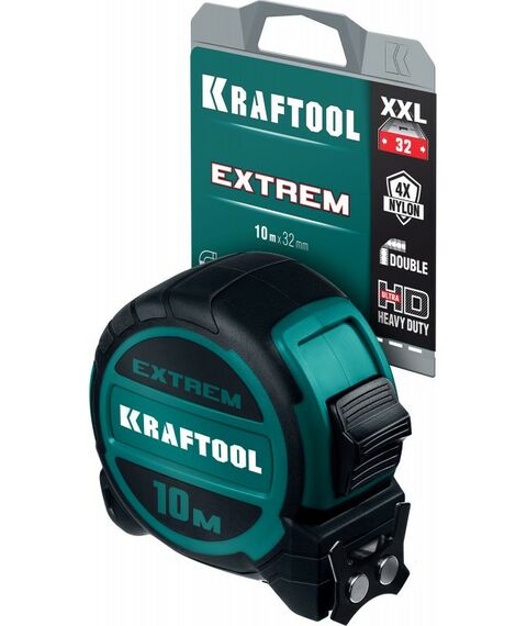 Рулетка со сверх широким полотном KRAFTOOL Extrem 10 м х 32 мм [34127-10] фотографии