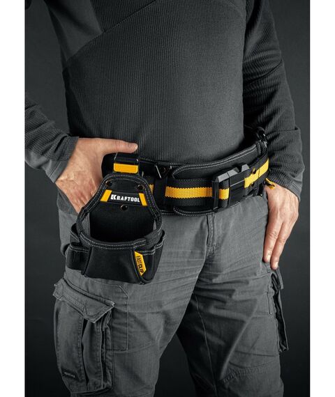 Поясная сумка KRAFTOOL KP-5 с быстросъёмным креплением FastClip, 5 карманов и петель, 150 х 190 мм [38778] фотографии