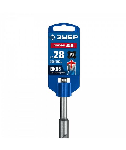 SDS-plus бур Зубр ПРОФИ-4Х 28x600 мм [29313-600-28] фотографии