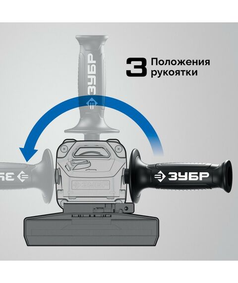 УШМ Зубр УШМ-П125-1905 ЭПСТ Профессионал 1900 Вт, d125 мм, регулировка оборотов, фланец "МИГ" фотографии