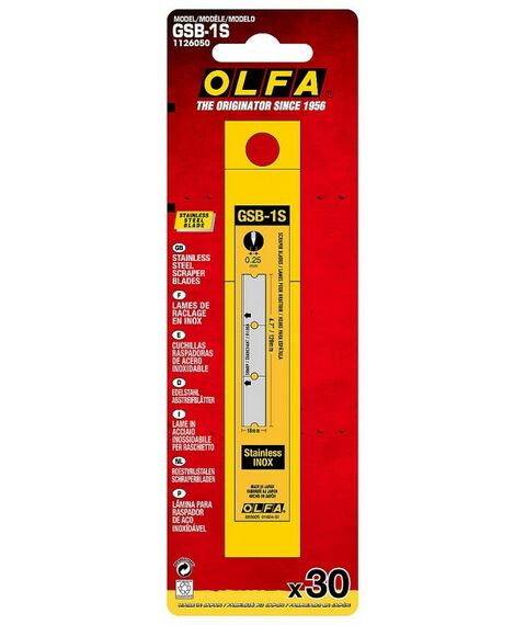 Прямые лезвия OLFA OL-GSB-1S 30 шт, GSR-1/3B GSR-2 для скребков 120 мм фотографии