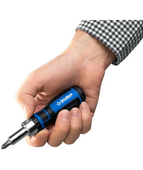 Реверсивная отвёртка с насадками Зубр Профессионал Компакт-Т29 29 предметов [25168-H29] фотографии