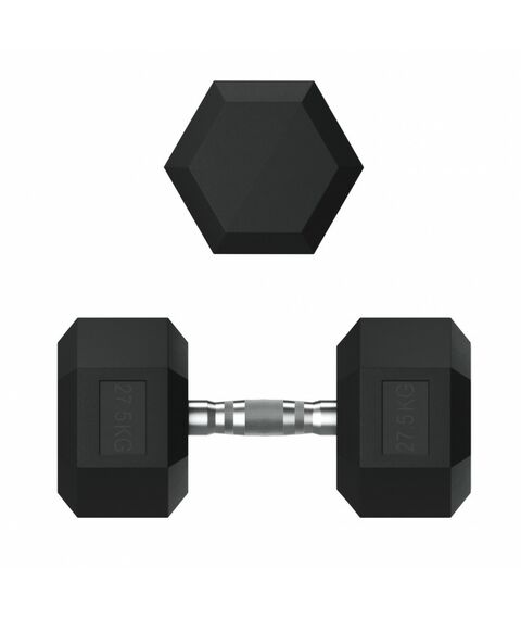 Гантель гексагональная UNIX Fit 27.5 кг обрезиненная фотографии
