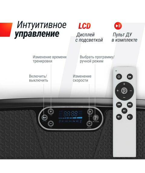 Виброплатформа UNIX Fit Quake 3D Black фотографии