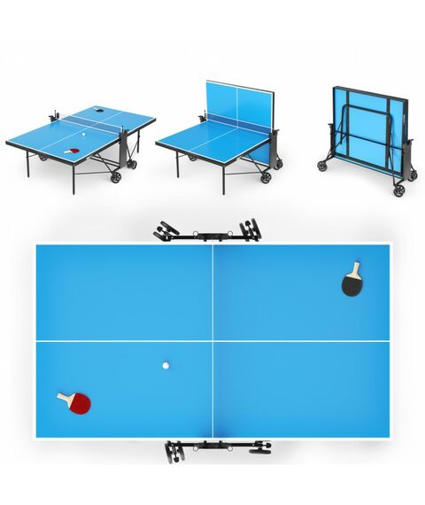 Теннисный стол UNIX line Compact indoor 18mm MDF (Blue) фотографии