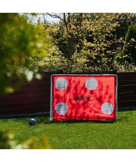 Ворота футбольные переносные UNIX line 217x153 см стальные, с мишенями фотографии