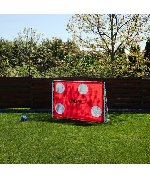 Ворота футбольные переносные UNIX line 217x153 см стальные, с мишенями фотографии