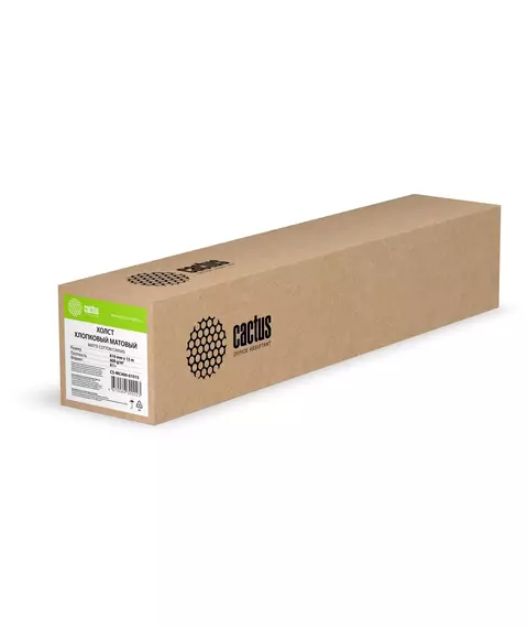 Холст Cactus CS-MC400-61015 24"(A1) 610мм-15.2м/400г/м2/белый хлопок для струйной печати втулка: 50.8мм (2") фотографии