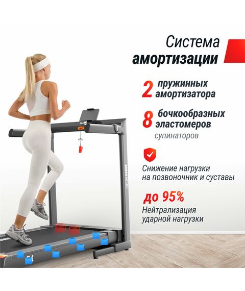 Беговая дорожка UNIX Fit Hi-tech F4 Space Grey фотографии