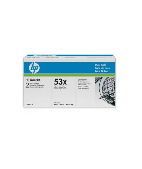 Для HP (оригинал): Картридж HP Q7553XD Dual Pack Black для hp LJ P2015, экономичный фотографии