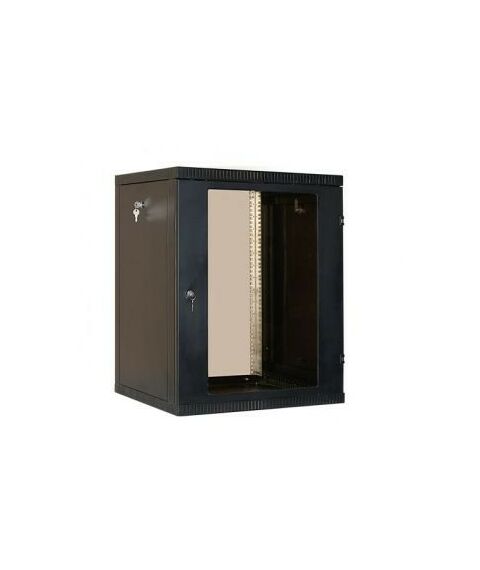 Шкафы и стойки: Шкаф NT WALLBOX 15-66 B 19", настенный, чёрный, 15U, 600*650, дверь стекло-металл фотографии