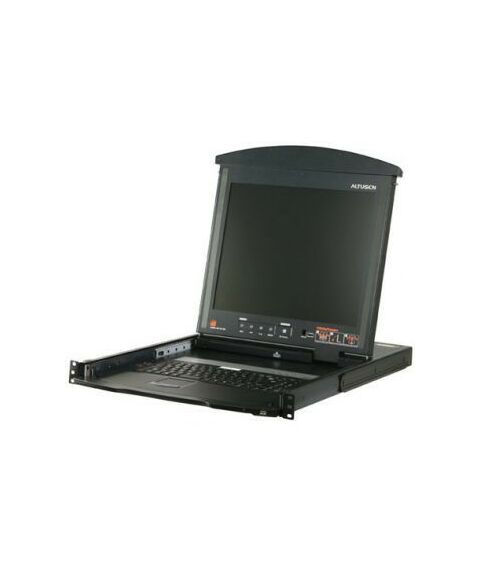 KVM-переключатели: KVM-переключатель ATEN ALTUSEN KL1508AMRG 1U 8-port Dual Rail LCD KVM Switch кл-ра + мышь USB или PS/2+VGA 15pin, 17"LCD [KL1508AMRG] фотографии