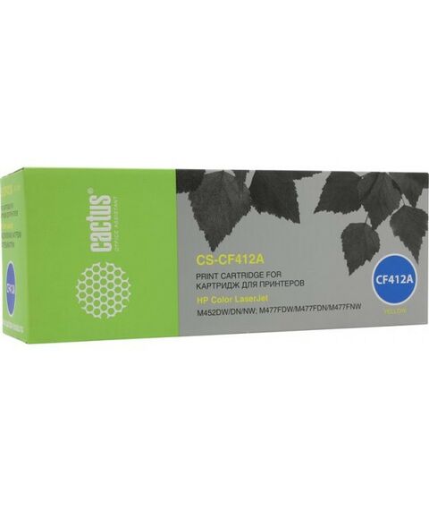 Для HP (совместимые): Картридж Cactus CS-CF412A Yellow для HP LJ M452/M477 фотографии