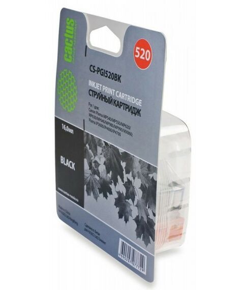 Для Canon (совместимые): Картридж Cactus CS-PGI520BK для Canon PIXMA MP540/550/620/630/640/980/990,  MX860, PIXMA iP3600/4600/4700 фотографии