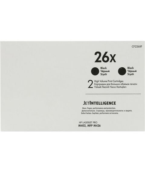 Для HP (оригинал): Картридж HP CF226XF Dual Pack Black №26X для LaserJet Pro M402, MFP M426, повышенной емкости фотографии