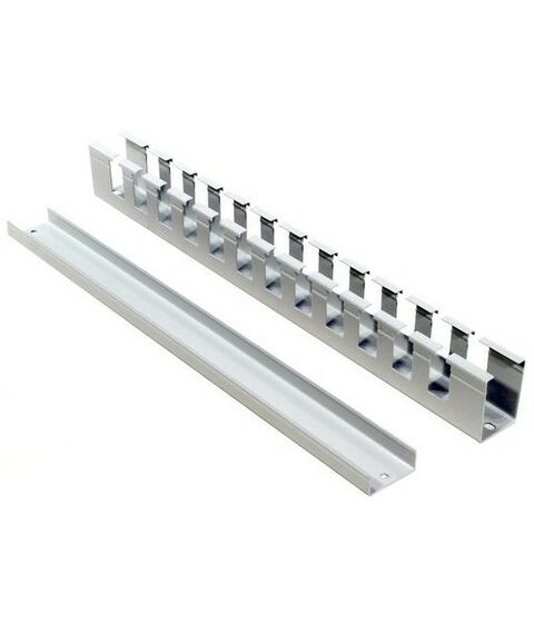 Шкафы и стойки: Кабельный органайзер NT CO-H.СМ G 19", серый горизонтальный 1U, с крышкой фотографии