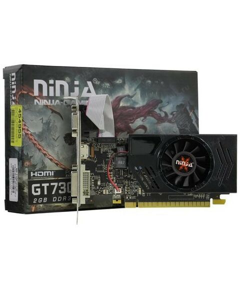 Видеокарты: Видеокарта Ninja GeForce GT730 2Gb <PCI-E> GDDR3 D-Sub+DVI+HDMI RTL [NK73NP023F] фотографии