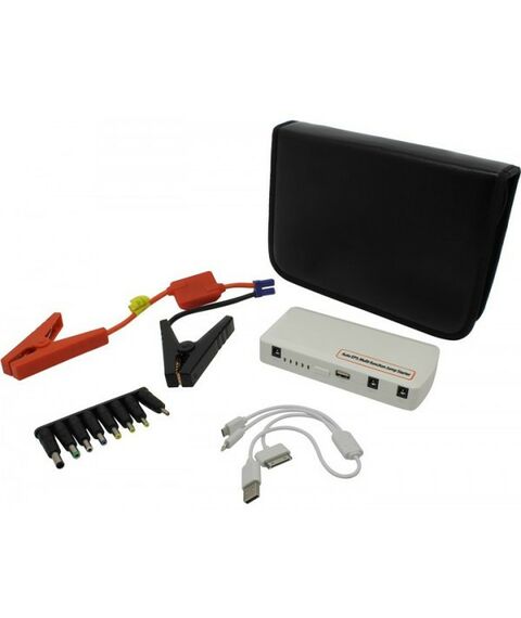 Внешние аккумуляторы, зарядные устройства: Внешний аккумулятор KS-is KS-is Power Bank KS-268 White USB 2A, 12V 200A, 15000mAh, 13 адаптеров, Li-Pol фотографии