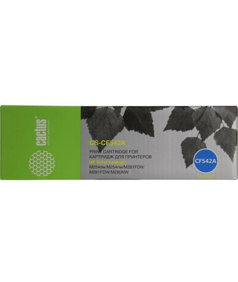 Для HP (совместимые): Картридж Cactus CS-CF542A Yellow для HP Color LLJ Pro M254dw/M254nw/M281fdn /M281fdw/M280nw фотографии