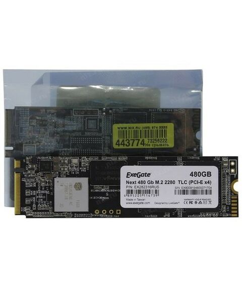 SSD-накопители: Накопитель Exegate 480 Gb Next M.2 2280 M 3D TLC OEM [EX282316RUS] фотографии