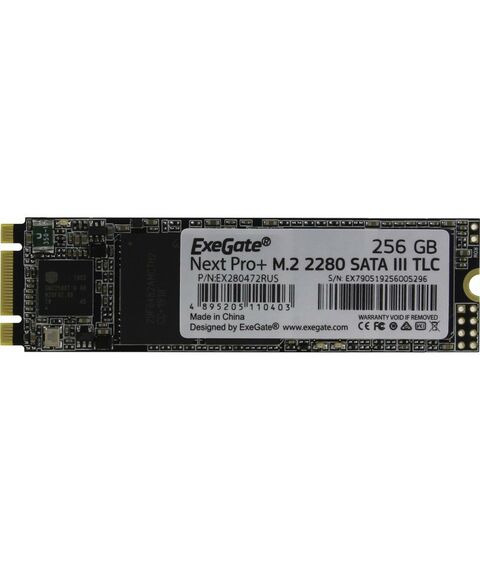 SSD-накопители: Накопитель Exegate 256 Gb Next Pro+ M.2 2280 B&M 6Gb/s 3D TLC OEM [EX280472RUS] фотографии