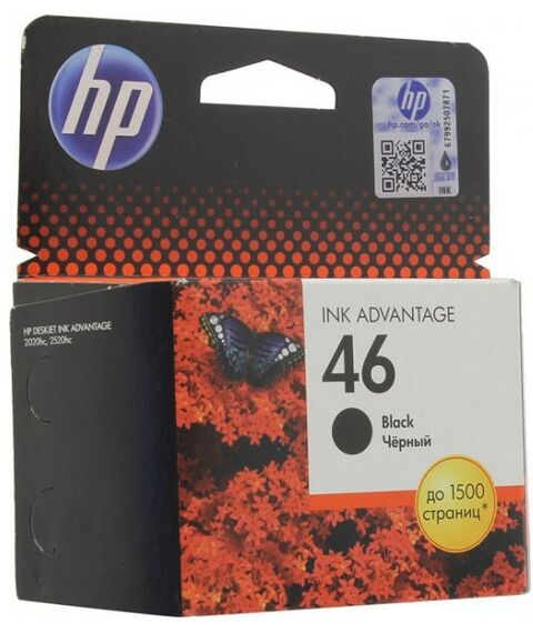Для HP (оригинал): Картридж струйный черный HP CZ637AE Black №46 для HP Deskjet Ink Advantage 2020hc/2520hc фотографии
