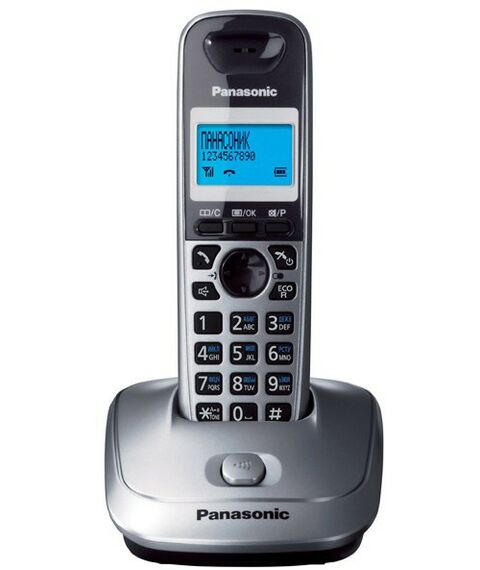Радиотелефоны DECT: Радиотелефон Panasonic KX-TG2511RUM АОН, спикерфон, 18/170ч, т/книга 50 номеров, монохром фотографии