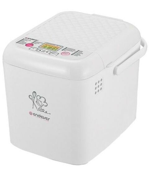 Хлебопечки: Хлебопечь Endever Skyline MB-58 вес выпечки до 600 г, регулировка веса выпечки, мощность 550 Вт, программ выпечки: 19, цвет белый фотографии