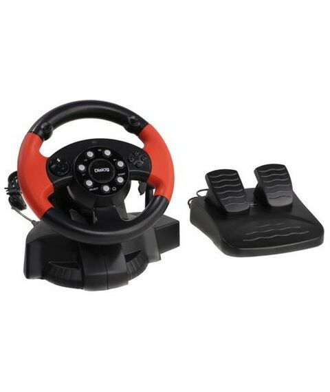Рули и джойстики: Руль Dialog GW-225VR E-Racer Vibration, 13кн., 4 поз.перекл, USB фотографии