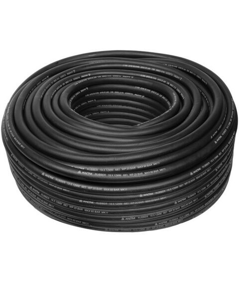 Принадлежности к компрессорам и электростанциям: Шланг пневматический высокого давления МАСТАК 683-12100 12х19 мм, бухта 100 м, резиновый фотографии