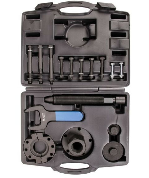 Демонтажный инструмент: Набор оправок для монтажа и демонтажа ступичных подшипников МАСТАК 100-30017C FORD, кейс, 17 предметов фотографии