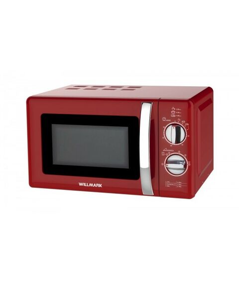 Микроволновые печи: Микроволновая печь WILLMARK WMO-203MHR объем 20 л, мощность микроволн 700 Вт, механическое управление, цвет корпуса: красный фотографии