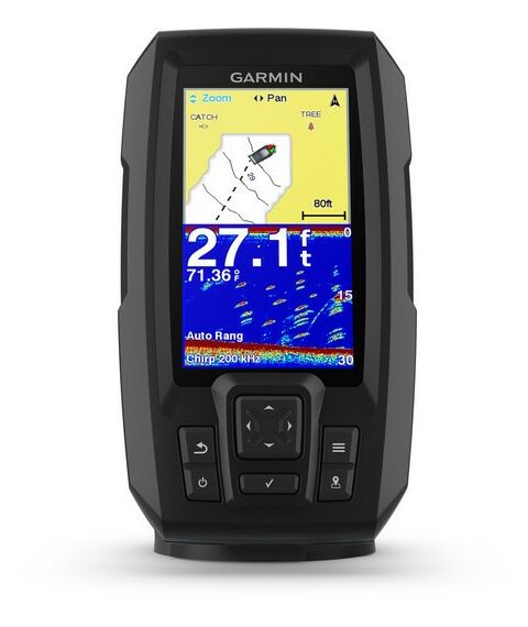 Эхолоты: Эхолот GARMIN Striker Plus 4 272 X 480 пикс., экран 4.3", с транцевым трансдьюсером [010-01870-01] фотографии
