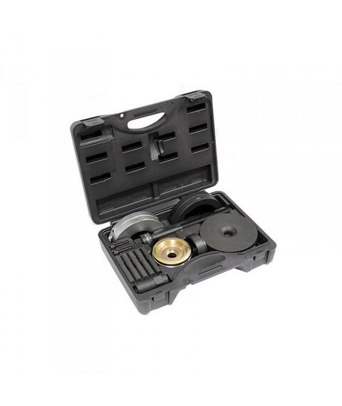 Демонтажный инструмент: Набор оправок для монтажа и демонтажа ступичных подшипников МАСТАК 100-30016C кейс, 16 предметов фотографии