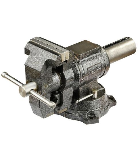 Тиски, струбцины, наковальни: Многофункциональные слесарные тиски Зубр ЭКСПЕРТ 32712-100 100 мм, с поворотом в двух плоскостях на 360° фотографии