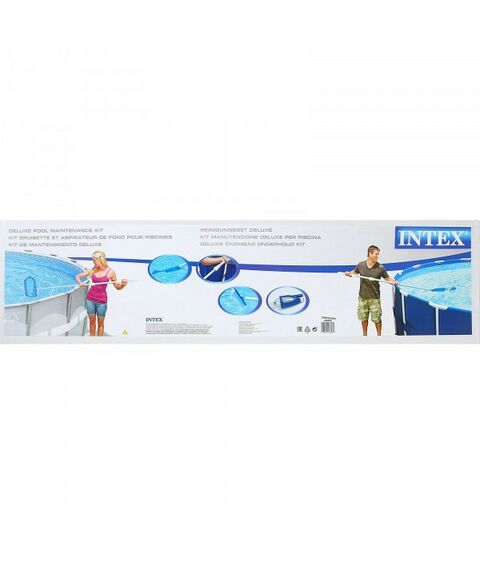 Бассейны: Набор для чистки бассейна Intex 279 см 3 предмета: сачок, фильтрующий мешок и насадка на водяной насос [28003] фотографии