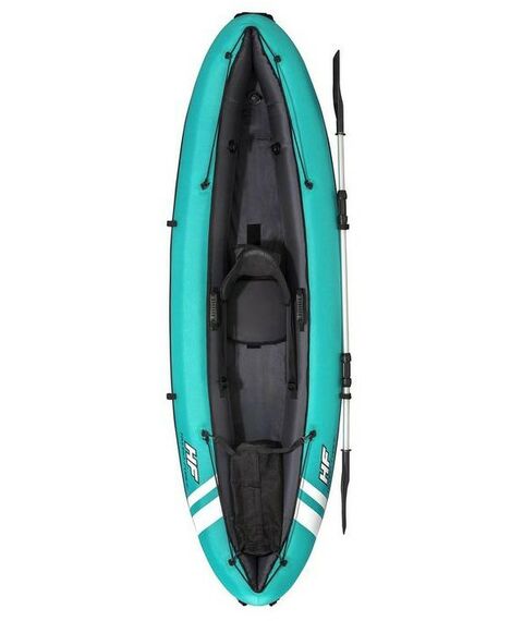 Байдарки: Байдарка BestWay 65118 280 х 86 см, 1 весло, ручной насос, 2 съёмных ребра, 1 сиденье, 1 сумка, ремкомплект фотографии