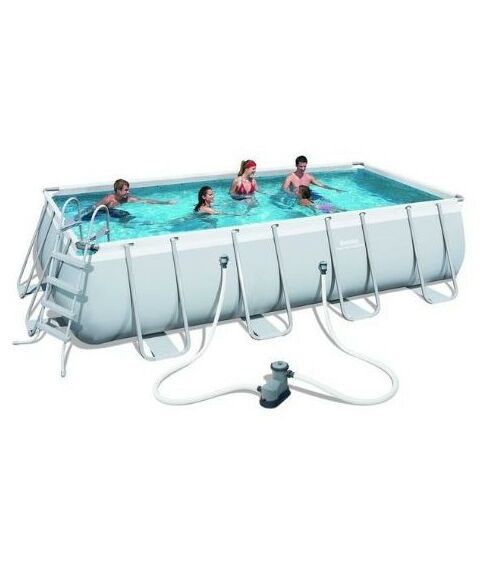Бассейны: Каркасный бассейн BestWay Power Steel 549х274х122 см фильтр насос лестница тент подстилка [56465] фотографии
