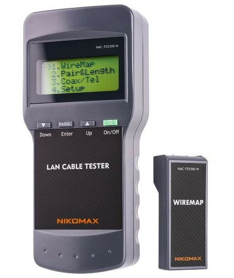 Монтажное оборудование: Кабельный тестер Nikomax NMC-TED300 с LCD дисплеем, UTP/STP, RJ45, с функцией измерения длины фотографии