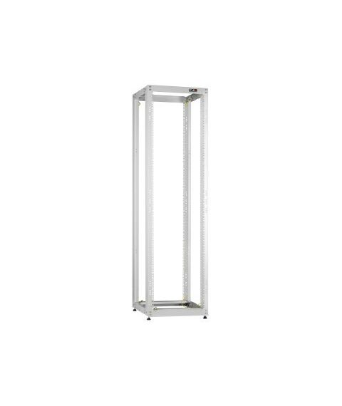 Шкафы и стойки: Монтажная стойка двухрамная раздвижная TLK TRK-425510-R-GY 19", 42U, Ш550xВ1995xГ(600-1000) мм, шаг регулировки 50 мм, в разобранном виде, цвет светло-серый RAL 7035 фотографии